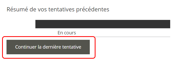 exemple continuer tentative